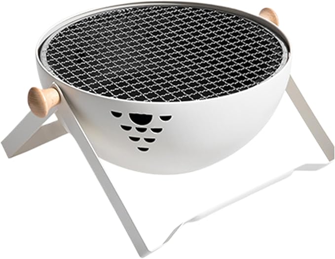 Charcoal Stove, Foldable Portable Barbeque Stove, Barbeque Grill with Anti-Scalding Handle, for Outdoor Garden Table Travel Picnic Pan-Fried Meat Tea Brewing Hot Pot Cooking