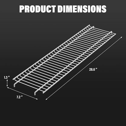 Utheer Stainless Steel Warming Rack for Nexgrill 720-0882A 720-0882 Gas Grill, 28.6" × 7.2" Stainless Steel Upper Warming Rack Replacement for Nexgrill 5 Burner Grill