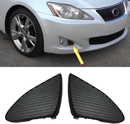 Front Grille Grill Frame 2pcs Front Fog Light Lamp Cover Black Cap Trim for is IS250 IS350 2009 2010 2011