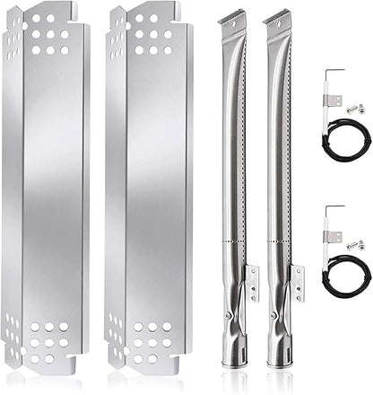Criditpid Grill Replacement Parts for Nexgrill 2 Burner 720-0864M, 720-0864, 4 Burner 720-0830H, 720-0783E, Grill Heat Plate Tent, Burner Tubes and Igniters for Nexgrill 720-0864M Replacement Parts.
