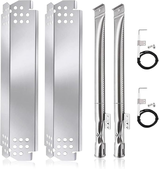 Criditpid Grill Replacement Parts for Nexgrill 2 Burner 720-0864M, 720-0864, 4 Burner 720-0830H, 720-0783E, Grill Heat Plate Tent, Burner Tubes and Igniters for Nexgrill 720-0864M Replacement Parts.