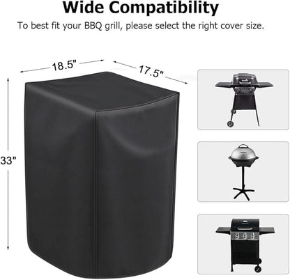 iCOVER 30in Electric Smoker Cover, Waterproof for Masterbuilt, Charbroil, Dyna Glo and More 30-Inch Vertical Smokers 18.5 L x 17.5 W x 33 H