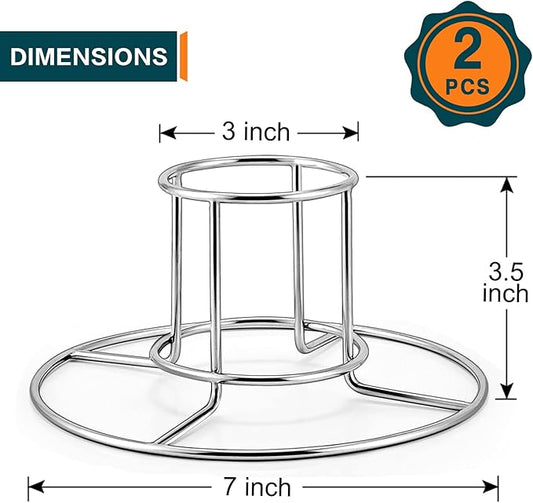 P&P CHEF Beer Can Chicken Holder Grill Rack, Stainless Steel Chicken Holder Stand, For BBQ Grilling/Home Oven Baking, Vertical Design & Thick Wire, Heavy Duty & Dishwasher Safe, 2PCS