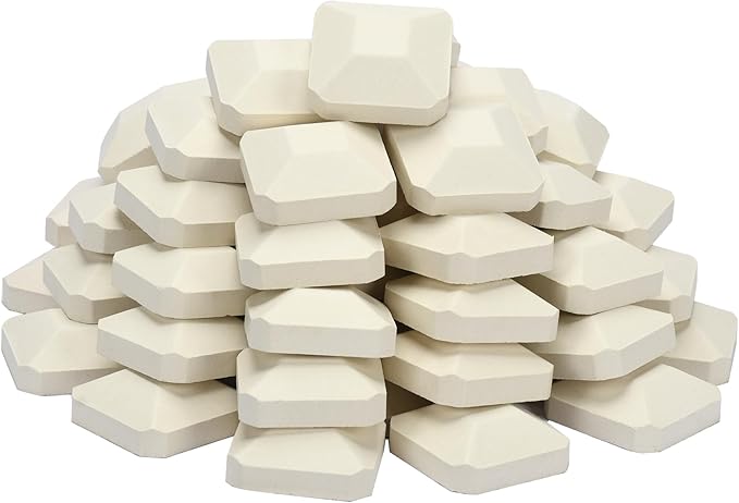 Leship Ceramic Briquettes Replacement for Lynx L27 L30 L36 L42 L54 and Other Gas Grills, Gas Grill Briquettes Replacement for Lava Rocks, 2 x 2 inches, 50-Piece