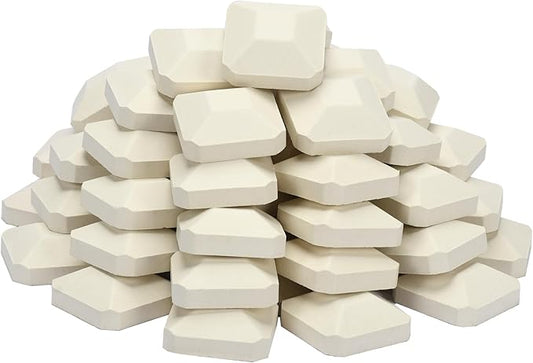 Leship Ceramic Briquettes Replacement for Lynx L27 L30 L36 L42 L54 and Other Gas Grills, Gas Grill Briquettes Replacement for Lava Rocks, 2 x 2 inches, 50-Piece