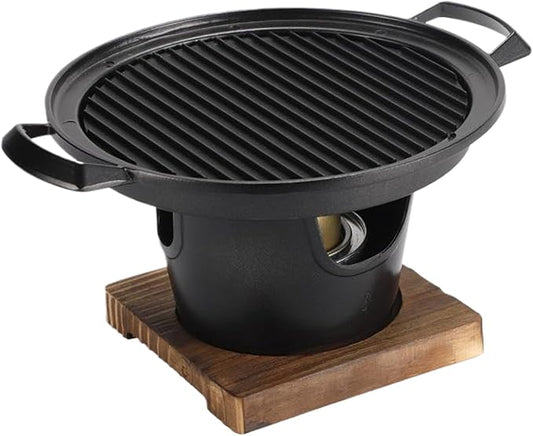 Korean BBQ Grill, Smokeless Non-stick Tabletop Charcoal Grill, Easy to Assemble Portable BBQ Grill for Home, Picnics, Camping and Outdoor Gatherings