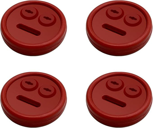 4 Pack Thermometer Meat Probe Red Grommet for Grills, Compatible with Weber 85037 Smokey Mountain Cookers Accessories, and Other Smoer Thermometer Sensor Port