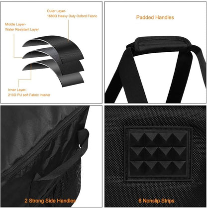 Grill Carry Bag Compatible with Ninja OG951 OG850 Woodfire Pro XL Outdoor Grill & Smoker, Heavy Duty Water Resistant Outdoor BBQ Grill Bag, with Multi-pockets and Padded Handle