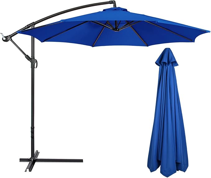 10 FT 6/8 Rib Umbrella Canopy Replacement Outdoor Market Patio Table Umbrella Strong and Thicck Canopy Cover for Backyard Garden Courtyard Swimming Pool Lawn (Canopy ONLY)
