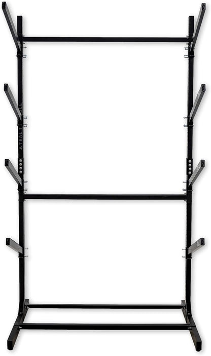 Teal Triangle Adjustable Freestanding Kayak Storage Rack, Holds 4 Kayaks | Outdoor Kayak Rack, Paddle Board Holder, Canoe Rack, Kayak Stand, Felt Padded Arms, Weather Resistant Steel