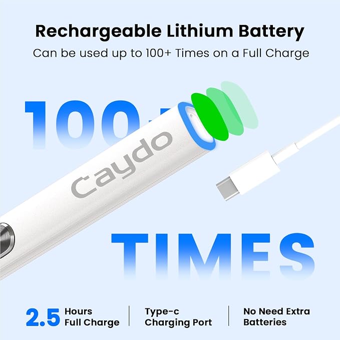 Caydo Thread Burner with A Replacement Tip, Rechargeable Thread Zapper for Burning and Trimming, with Indicator Light for Beading, Weaving, Sewing & Jewelry Making
