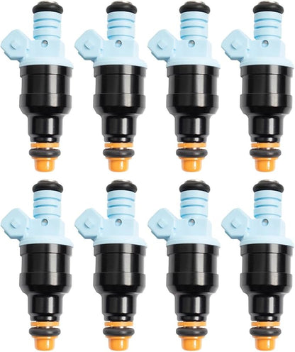 TRQ Fuel Injector Set | For 1995-1996 Ford E-350 Econoline E-350 Econoline Club Wagon 1991-1997 F-350 F-53 Motorhome Chassis F-Super Duty