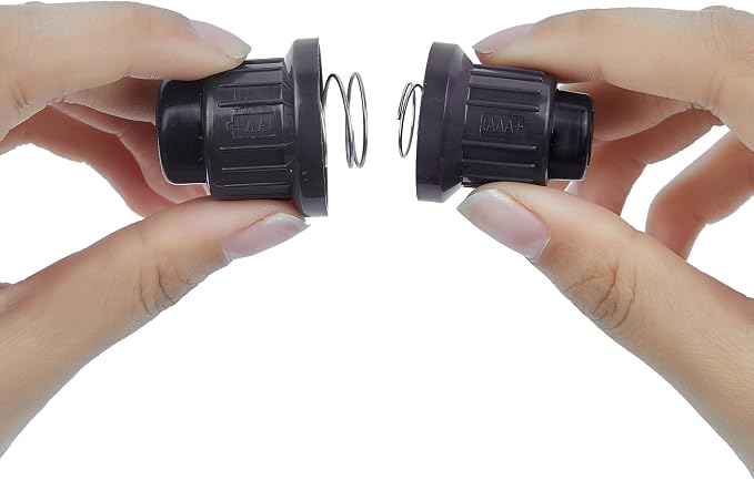 2-Pack AAA Ignitor Cap for Gas Grill and Fire Pit Starter Repair | push button cover with steel spring for BBQ spark generator;screw-on spare for worn knobs,0.708in (18mm) mounting Thread