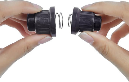 2-Pack AA Battery Push Button Igniter Caps for BBQ Spark Repair | 14.5mm x 50.5mm AA size, push button cover with steel spring for gas fire pit, grill, ignition replacement caps