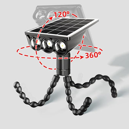 Outdoor Lights with Flexible Octopus Tripod Octopus Style Stand Grill Light for Deck Fence Garden Camping Patio