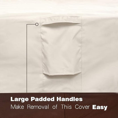 Vailge Patio Chair Covers, Lounge Deep Seat Cover, Heavy Duty and Waterproof Outdoor Lawn Patio Furniture Covers (1 pack-Medium Beige & Brown)