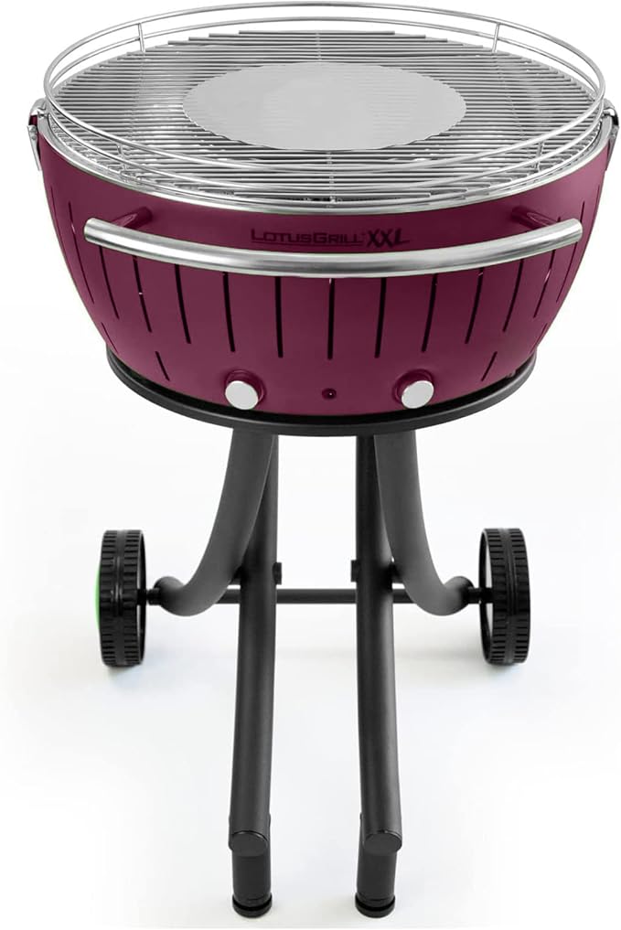 LotusGrill Barbecue Smokeless Grill Bundle with Grill Stand for Safe, Fun and Fast Grilling