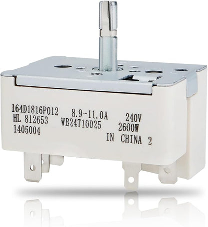 WB24T10025 Range Switch Surface Burner Control Switch, Compatible with GE Electric Range 8 in,Replace for GE for Kenmore for Hotpoint Range Element, Replace for: AP2024072 769692 PS236750