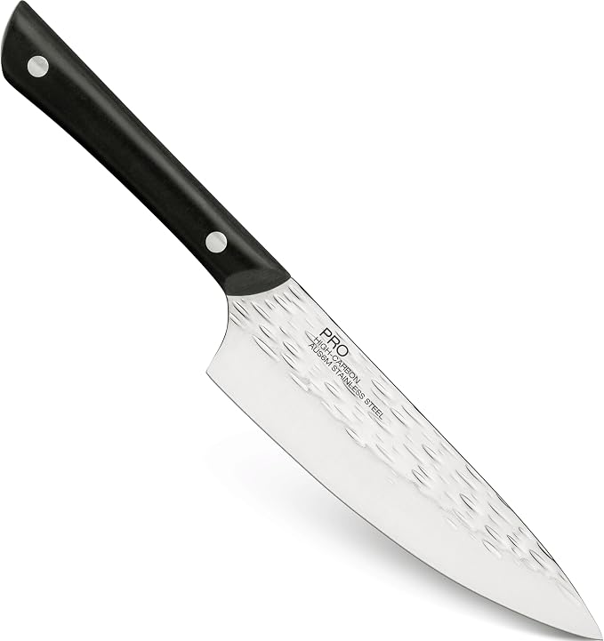 Kai PRO 6" Chef's Knife | Hand Sharpened Kitchen Knife, Japanese AUS6M Stainless Steel Blade, Full-Tang POM Handle