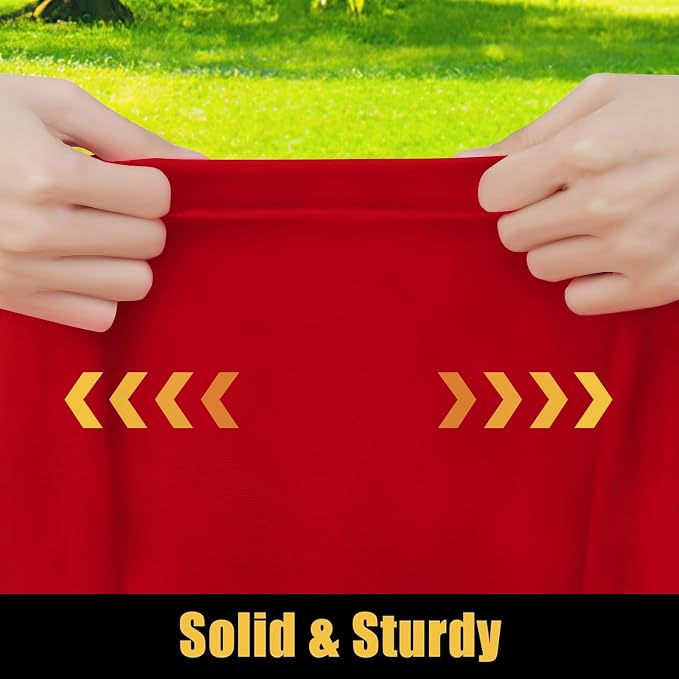 Smiry Rectangle Picnic Table Cloth, Waterproof Elastic Fitted Tablecloths for 8 Foot Tables, Washable Polyester Table Cover for Camping, Indoor and Outdoor (Red, 36"x96")