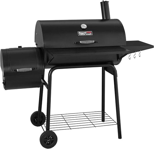 Royal Gourmet 30" BBQ Charcoal Grill and Offset Smoker Bundle with Masterbuilt 16 lbs Lump Charcoal