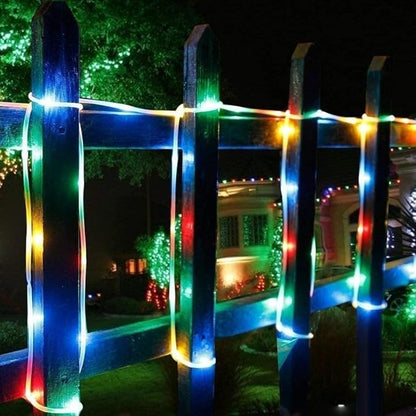 LairtPOW Solar Rope Lights,39FT 8 Lighting Modes 100LEDs Solar Trampoline Lights,IP67 Waterproof Outdoor Rope Lights for Trampoline Camping Tent Patio Garden Tree Christmas Decoration (Multi Color)