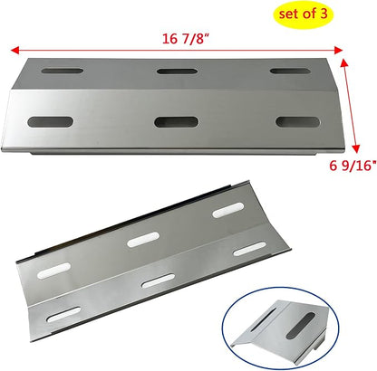 Parts Kit DG103 Replacement for Ducane Gas Barbecue Grill 30400040,3200,3400 Grill Burners & Heat Plates (Stainless Steel Burner + Stainless Steel Heat Plate)