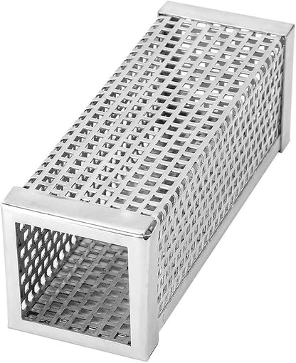 Smoke Tube, 304 Stainless Steel BBQ Wood Pellet Smoker Tube Cold Smoke Outdoor Square Barbecue Accessory Pellet Smoker for Electric, Gas, Charcoal Grill or, 6in