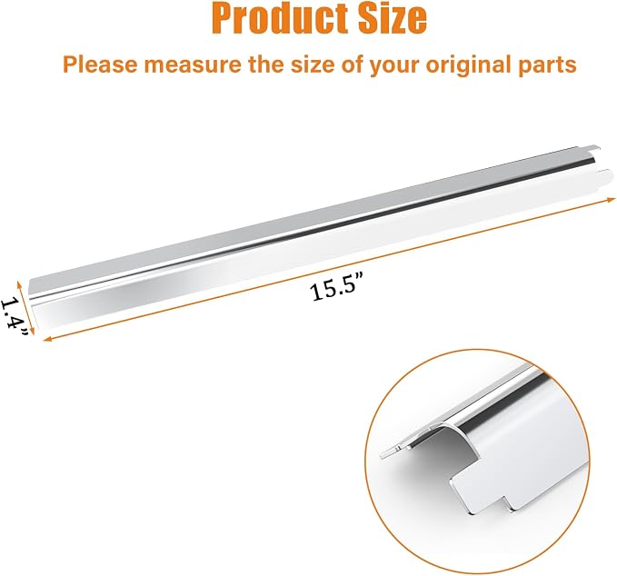 Hisencn Grill Parts for Charbroil Performance 463630021, 463660021, 463660421, 463655621 2 Burner Gas Grill, 15.5“ Heat Plate& 17" Cooking Grate, Replace G325-0002-W1, G426-0004-W1, G426-0005-W1
