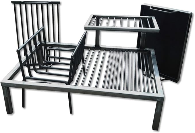 Luxury Argentine Grill with removable iron modules + Brazier. Iron Argentina Grill - BBQ Parrilla Asado. Sor Pampa Grill