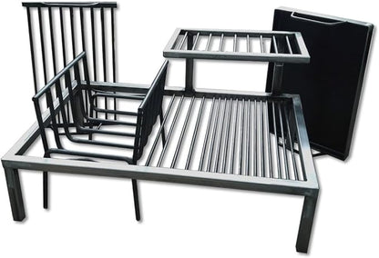 Luxury Argentine Grill with removable iron modules + Brazier. Iron Argentina Grill - BBQ Parrilla Asado. Sor Pampa Grill