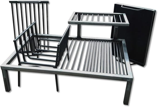 Luxury Argentine Grill with removable iron modules + Brazier. Iron Argentina Grill - BBQ Parrilla Asado. Sor Pampa Grill