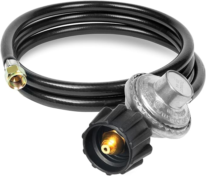 Gas Grill Regulator and Hose, Replacement for Weber, Charbroil, Nexgrill Grill, Propane Patio Heater and Fire Pit... (6FT)