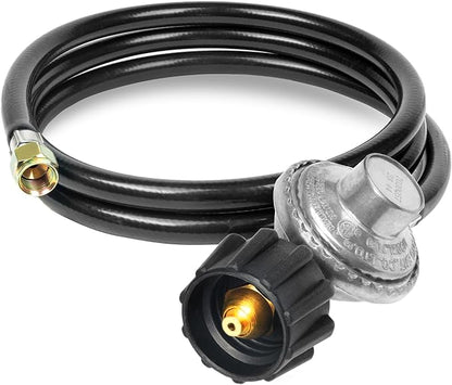 Gas Grill Regulator and Hose, Replacement for Weber, Charbroil, Nexgrill Grill, Propane Patio Heater and Fire Pit... (6FT)