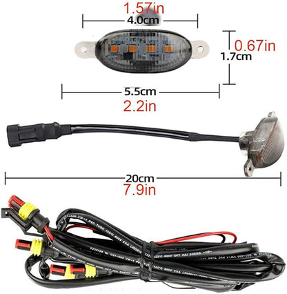 1Set(6Pieces) Universal Amber LED Lights Front Grille Compatible with Ford Toyota Truck Raptor Style Car Accessories with Harness