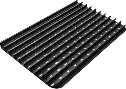 BAC772 Cast Iron Grill Sear Grate for Traeger, Weber, Charbroil, Pit Boss and Most Pellet, Gas & Charcoal Grills, Reversible Grill Grate Accessory, Non-Stick Grate Sear Marks, 18.25" x 11.5"