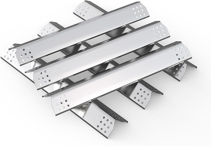 SafBbcue 16" Grill Heat Plate Shield, Burner Cover Replacement for Jenn-Air 720-0709, 720-0336B, Kitchen Aid 720-0745B, Nexgrill 720-0709, Spire 6 Burner 740-0781P, Stainless Flame Tamer 6-Pack