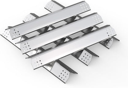 SafBbcue 16" Grill Heat Plate Shield, Burner Cover Replacement for Jenn-Air 720-0709, 720-0336B, Kitchen Aid 720-0745B, Nexgrill 720-0709, Spire 6 Burner 740-0781P, Stainless Flame Tamer 6-Pack
