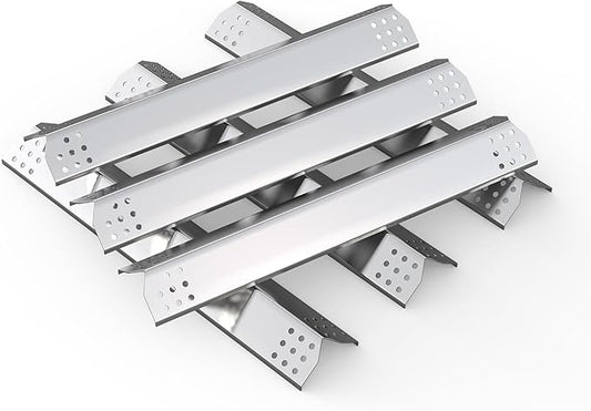 SafBbcue 16" Grill Heat Plate Shield, Burner Cover Replacement for Jenn-Air 720-0709, 720-0336B, Kitchen Aid 720-0745B, Nexgrill 720-0709, Spire 6 Burner 740-0781P, Stainless Flame Tamer 6-Pack