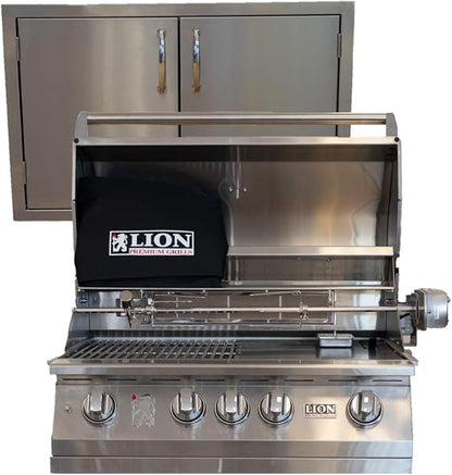 Lion Premium Grills L75000 - 32" Natural Gas Grill with Made in USA 30" Double Door Package Deal