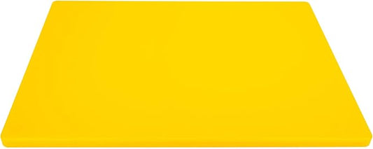Thirteen Chefs Large 18 x 12 Yellow Cutting Board - Professional 1/2 Inch Thick HDPE for Poultry and Chicken - Food Service and Restaurant Certified