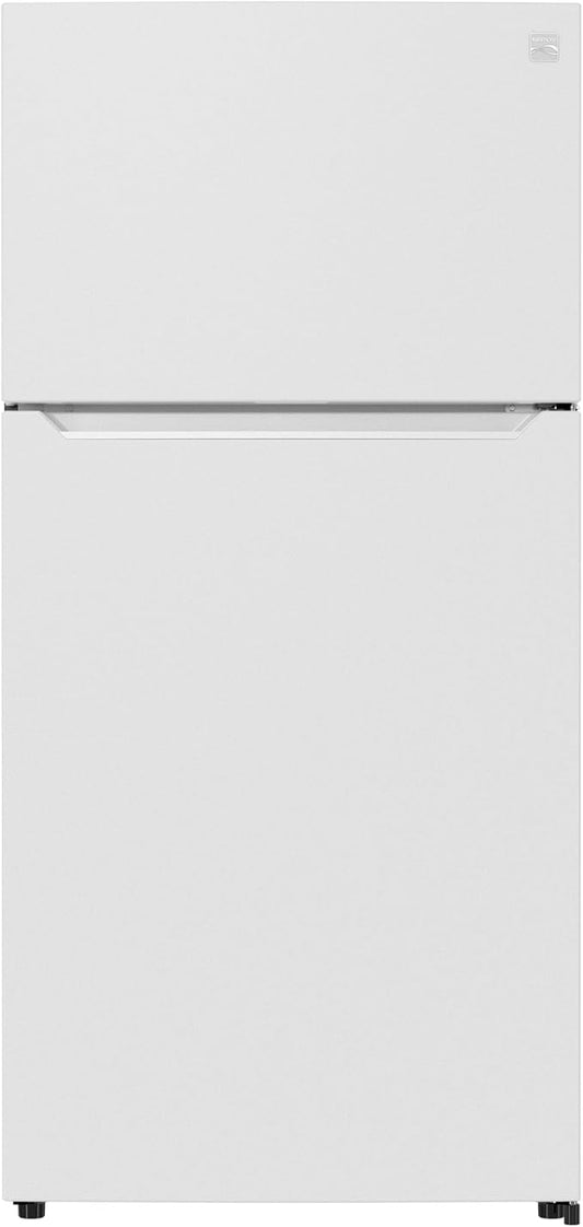 Kenmore 25 cu. ft. 33" Wide Top Mount Refrigerator - White | Adjustable Glass Shelving, Humidity-Controlled Crispers, Gallon Door Bins, LED Lighting, ENERGY STAR Certified