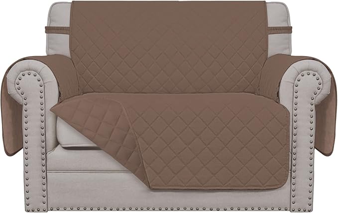 Easy-Going Reversible Couch Cover, Oversized Chair, Brown/Brown | Machine Washable Slipcover For Dogs, Water Resistant Furniture Mat For Living Room, Non-Slip Sofa Cover, Pet Friendly