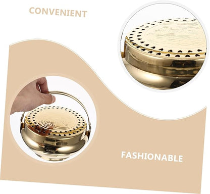 Happyyami Traditional Wedding Charcoal Burner Portable Bbq Stove Air Vents Home Heating Charcoal Grill for Barbecue Activities Durable Construction