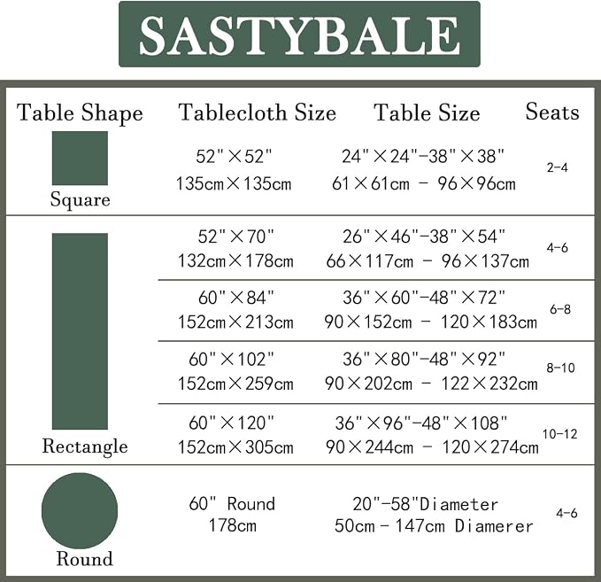SASTYBALE Eucalyptus Floral Tablecloth 60x120 Inch Rectangular | Washable, Spillproof, Wrinkle-Free Fabric Table Cloth for Spring Summer Indoor Outdoor Kitchen, Dining, Garden Decor