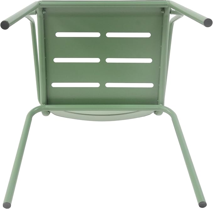 Christopher Knight Home Jodi Outdoor Bistro Set, 3-Piece Bistro Table and Chairs Set of 2, Patio Furniture Set with Iron Frame, Patio Conversation Set for Poolside/Garden Cafeteria, Matte Green