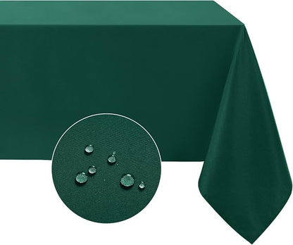Softalker Rectangle Tablecloth, Waterproof & Stain Resistant Table Cloths Wrinkle Free Fabric Washable 210GSM Polyester Table Cover for Spring/Party/Wedding - 60 x 84 inch,Green