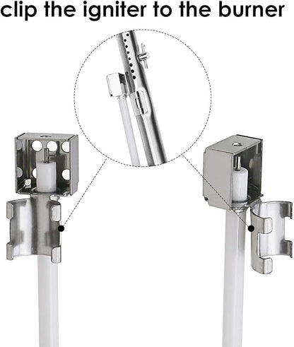Uniflasy 2-Outlet Push Button Grill Igniter Kit Compatible with Char-Broil | for Charbroil Advantage 463240015, 463344116, Performance 463347017, 463673017, Commercial 463242716