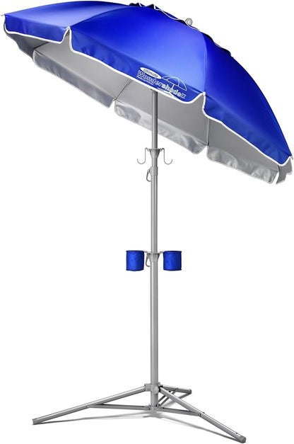 Wondershade Ultimate Portable Sun Shade Umbrella – Lightweight Adjustable Outdoor Patio & Beach Umbrella with Tripod Base (Blue)