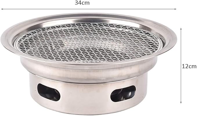 BBQ Barbeque Grills for,Charcoal Grill,BBQ,Indoor and Outdoor Korean Barbecue Grill,Suitable for 5-10 People,34cm (Color : B)